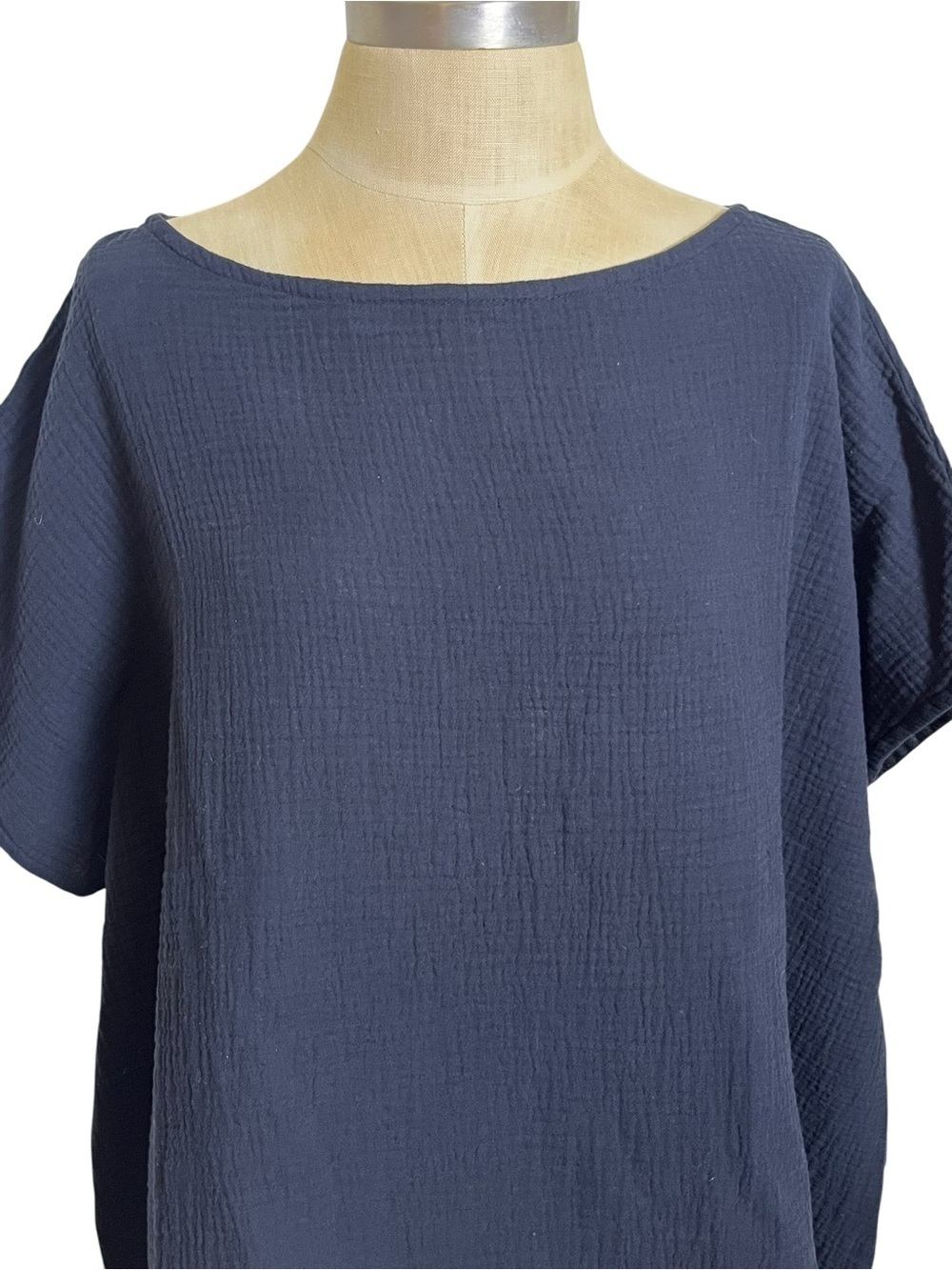 Bryn Walker Bess Cotton Gauze Lagenlook Comfy Top - Picture 3 of 12